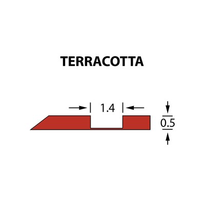 Offcentre Crease Matrix 1,4x0,50mm TERRACOTTA -25m