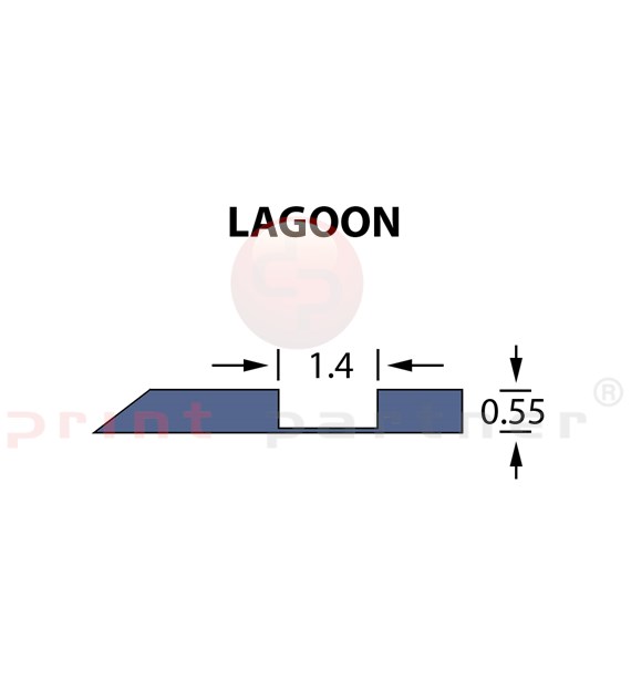 Rillzurichtung Offcentre 1,4x0,55mm LAGOON -25m