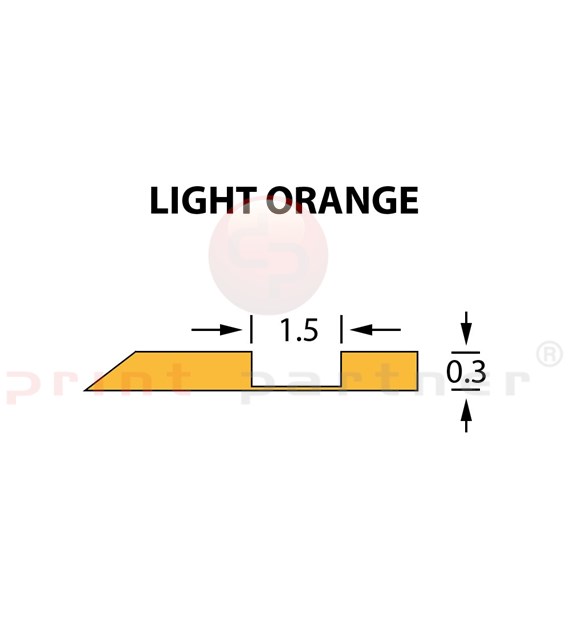 Offcentre Crease Matrix 1,5x0,30mm LIG. ORANGE-25m