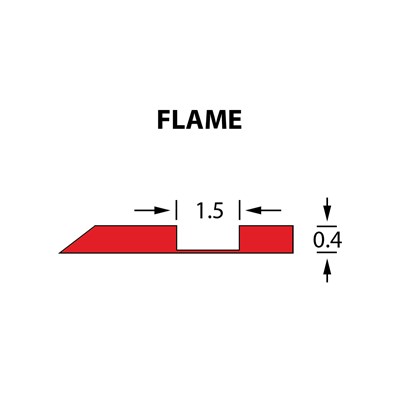 Offcentre Crease Matrix 1,5x0,40mm FLAME -25m