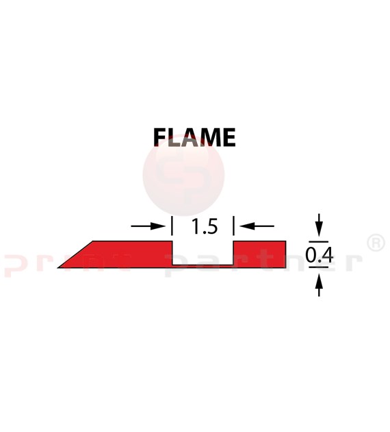 Offcentre Crease Matrix 1,5x0,40mm FLAME -25m