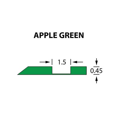 Kanalik Offcentre Crease 1,5x0,45mm APPL.GREEN-25m