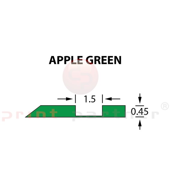 Offcentre Crease Matrix 1,5x0,45mm APPLE GREEN-25m