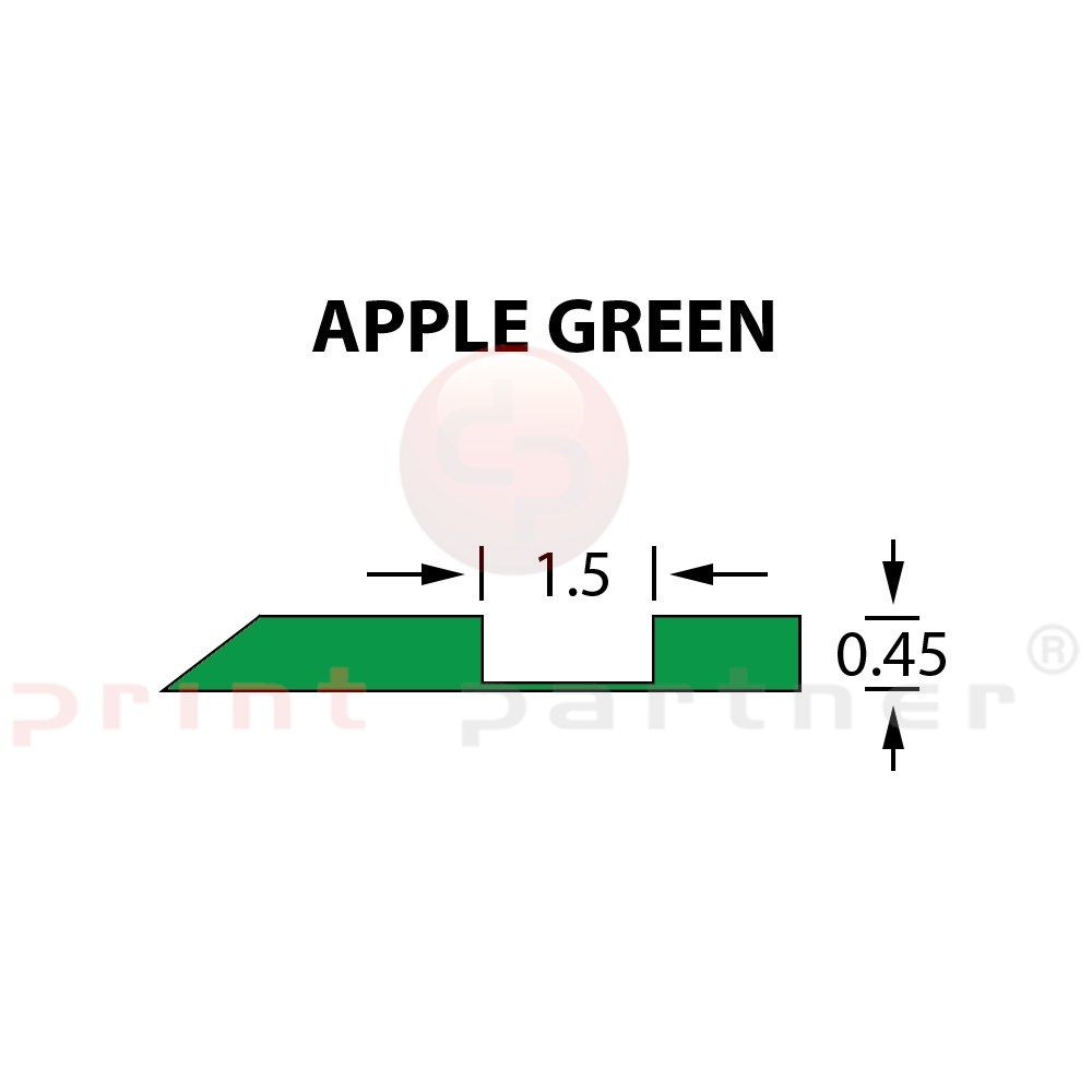 Offcentre Crease Matrix 1,5x0,45mm APPLE GREEN-25m