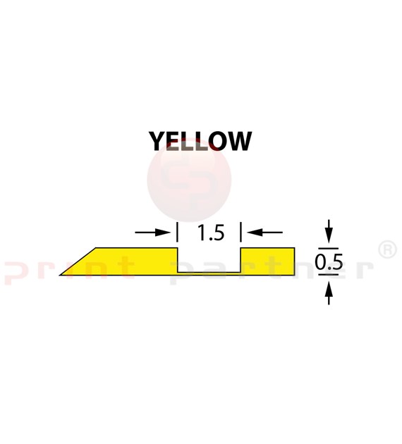 Offcentre Crease Matrix 1,5x0,50mm YELLOW -25m