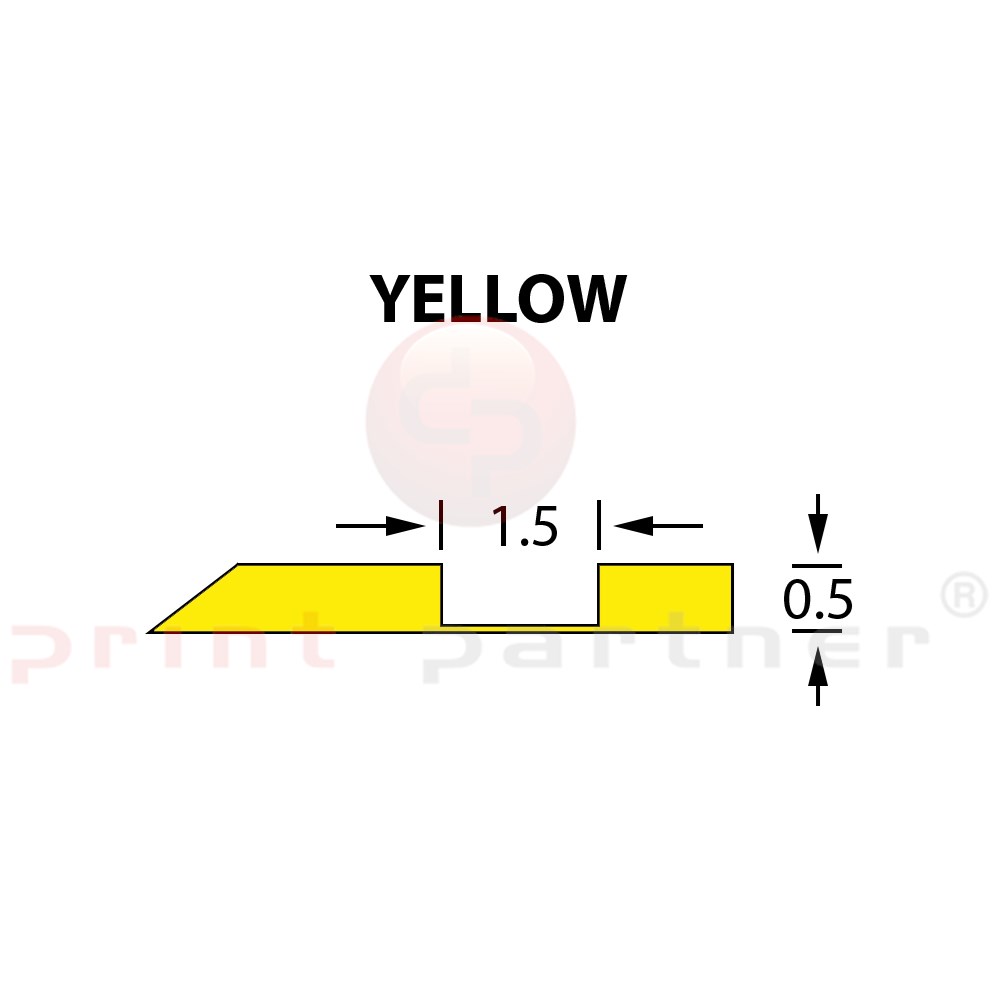 Offcentre Crease Matrix 1,5x0,50mm YELLOW -25m