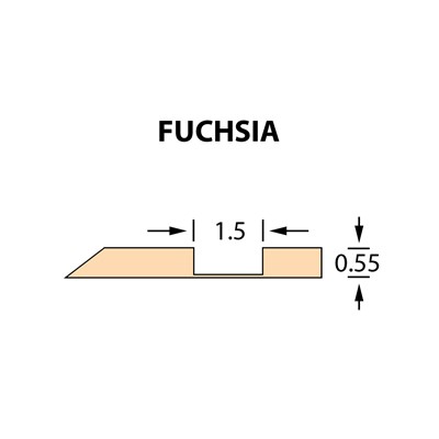 Kanalik Offcentre Crease 1,5x0,55mm FUCHSIA -25m