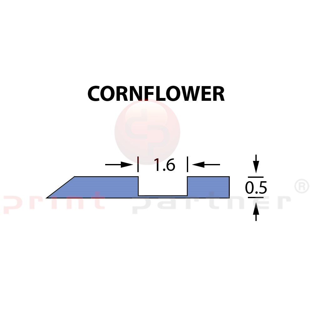 Offcentre Crease Matrix 1,6x0,50mm CORNFLOWER -25m