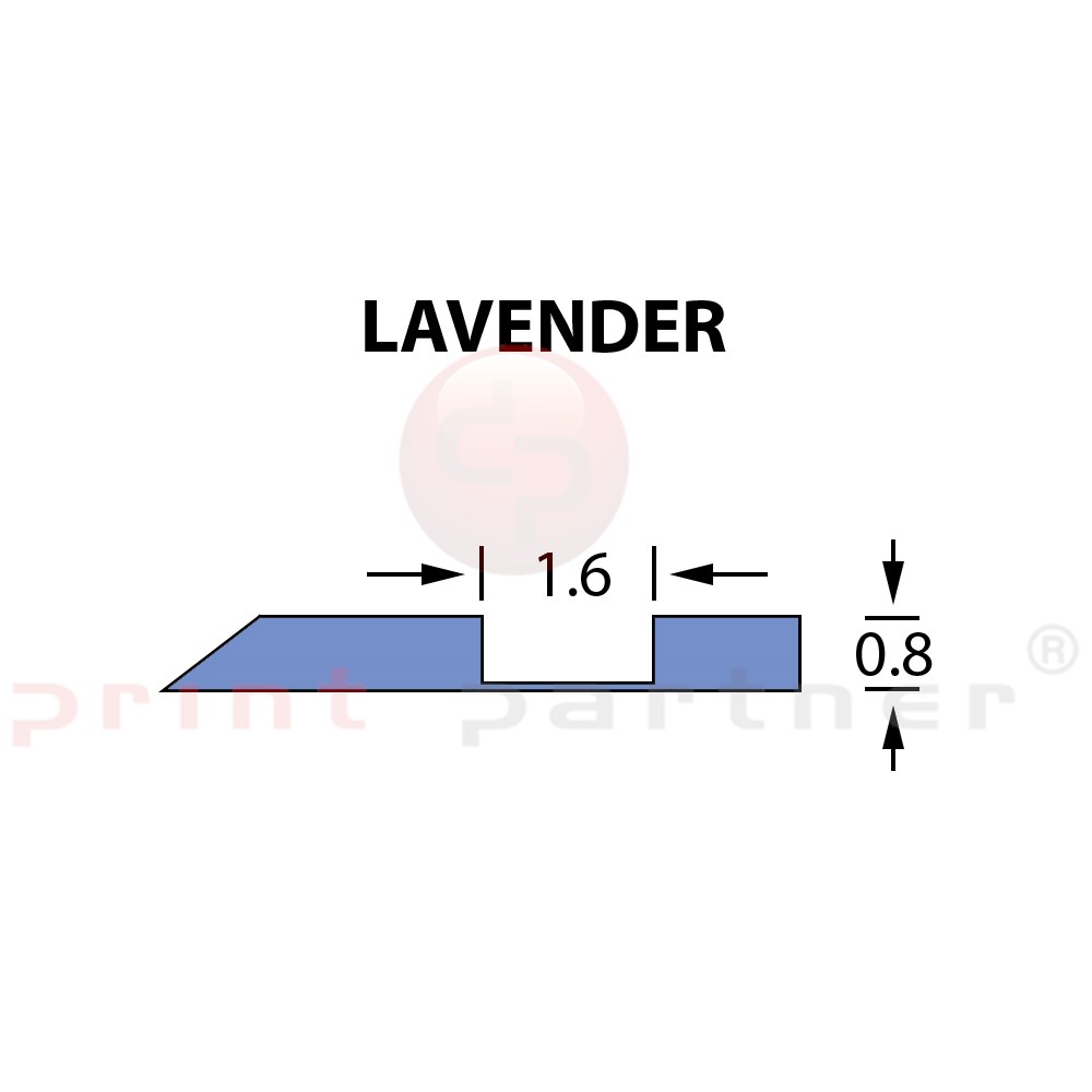 Offcentre Crease Matrix 1,6x0,80mm LAVENDER -25m