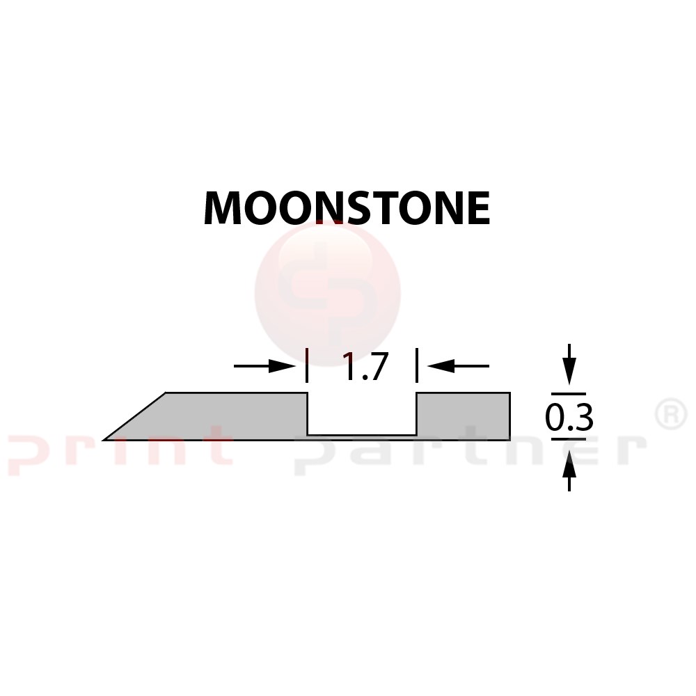 Rillzurichtung Offcentre 1,7x0,30mm MOONSTONE -25m