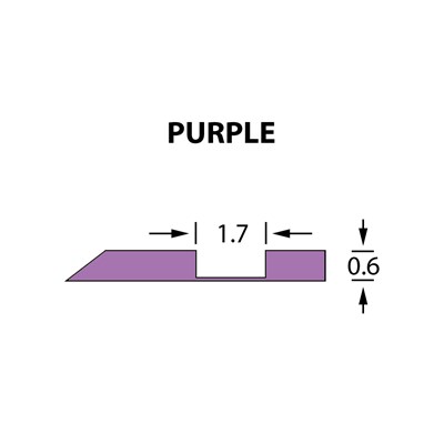 Rillzurichtung Offcentre 1,7x0,60mm PURPLE -25m