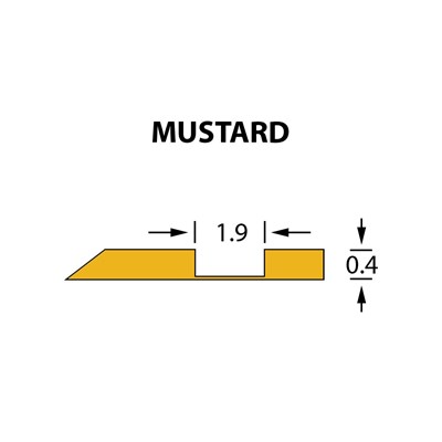 Rillzurichtung Offcentre 1,9x0,40mm MUSTARD -25m
