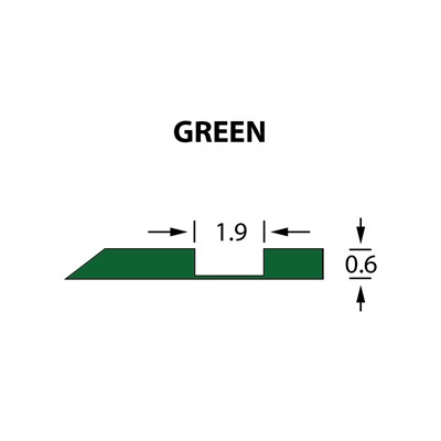 Rillzurichtung Offcentre 1,9x0,60mm GREEN -25m