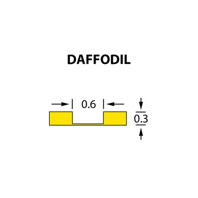 Rillzurichtung Micro 0,6x0,30mm DAFFODIL -25m