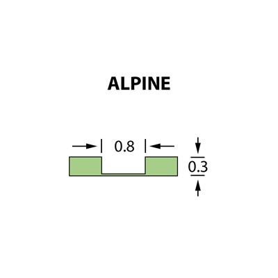 Rillzurichtung Micro 0,8x0,30mm ALPINE -25m