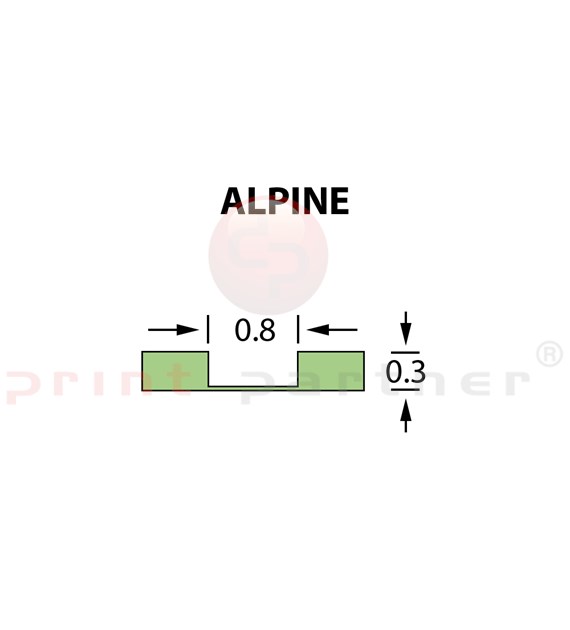 Kanalik Micro Crease 0,8x0,30mm ALPINE -25m