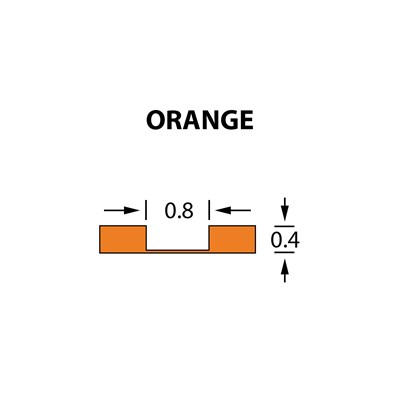 Rillzurichtung Micro 0,8x0,40mm ORANGE -25m