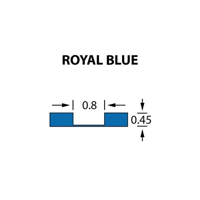 Micro Crease Matrix 0,8x0,45mm ROYAL BLUE -25m