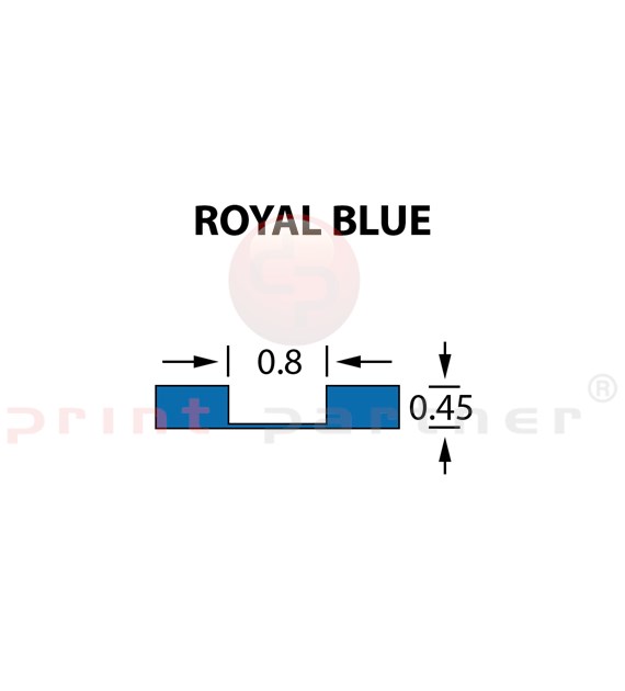 Micro Crease Matrix 0,8x0,45mm ROYAL BLUE -25m