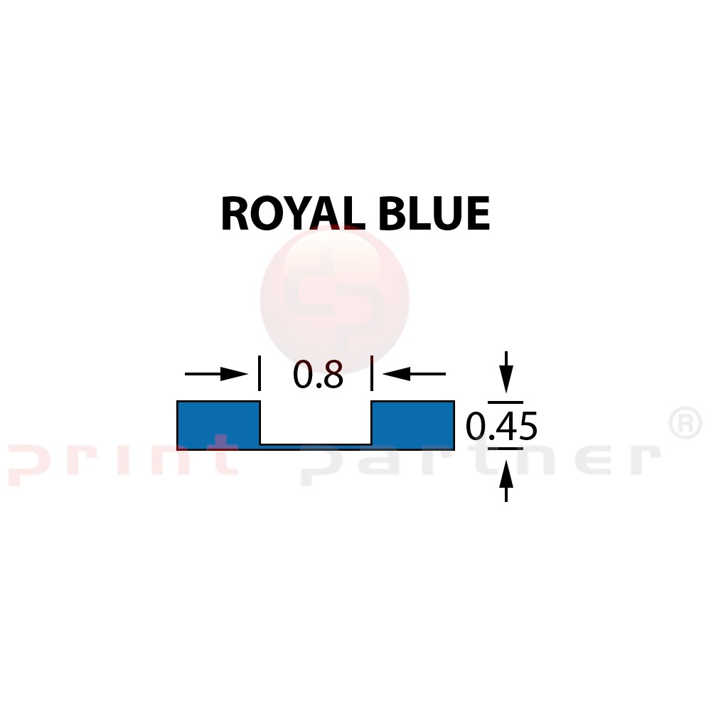 Kanalik Micro Crease 0,8x0,45mm ROYAL BLUE -25m
