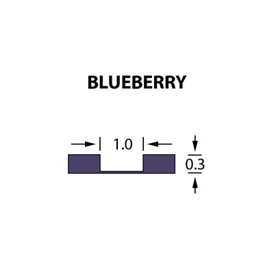 Kanalik Micro Crease 1,0x0,30mm BLUEBERRY -25m