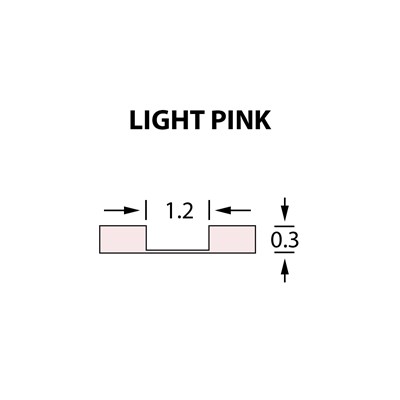 Rillzurichtung Micro 1,2x0,30mm LIGHT PINK -25m