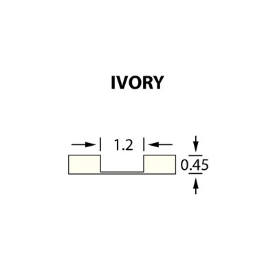 Micro Crease Matrix 1,2x0,45mm IVORY -25m