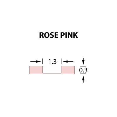 Rillzurichtung Micro 1,3x0,30mm ROSE PINK -25m