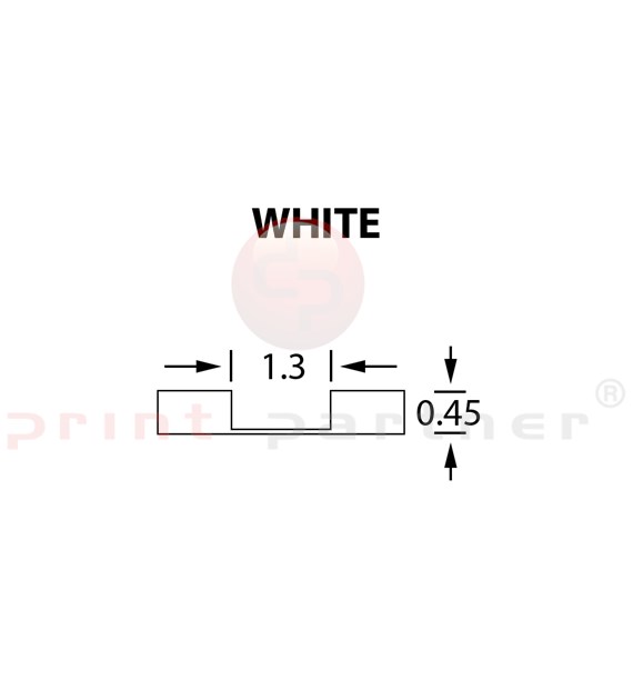 Rillzurichtung Micro 1,3x0,45mm WHITE -25m