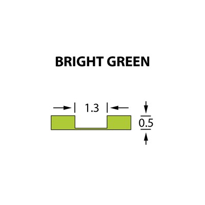 Kanalik Micro Crease 1,3x0,50mm BRIGHT GREEN -25m