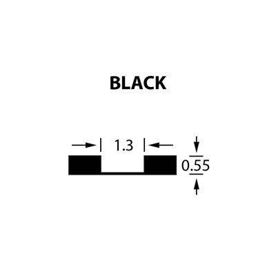 Micro Crease Matrix 1,3x0,55mm BLACK -25m