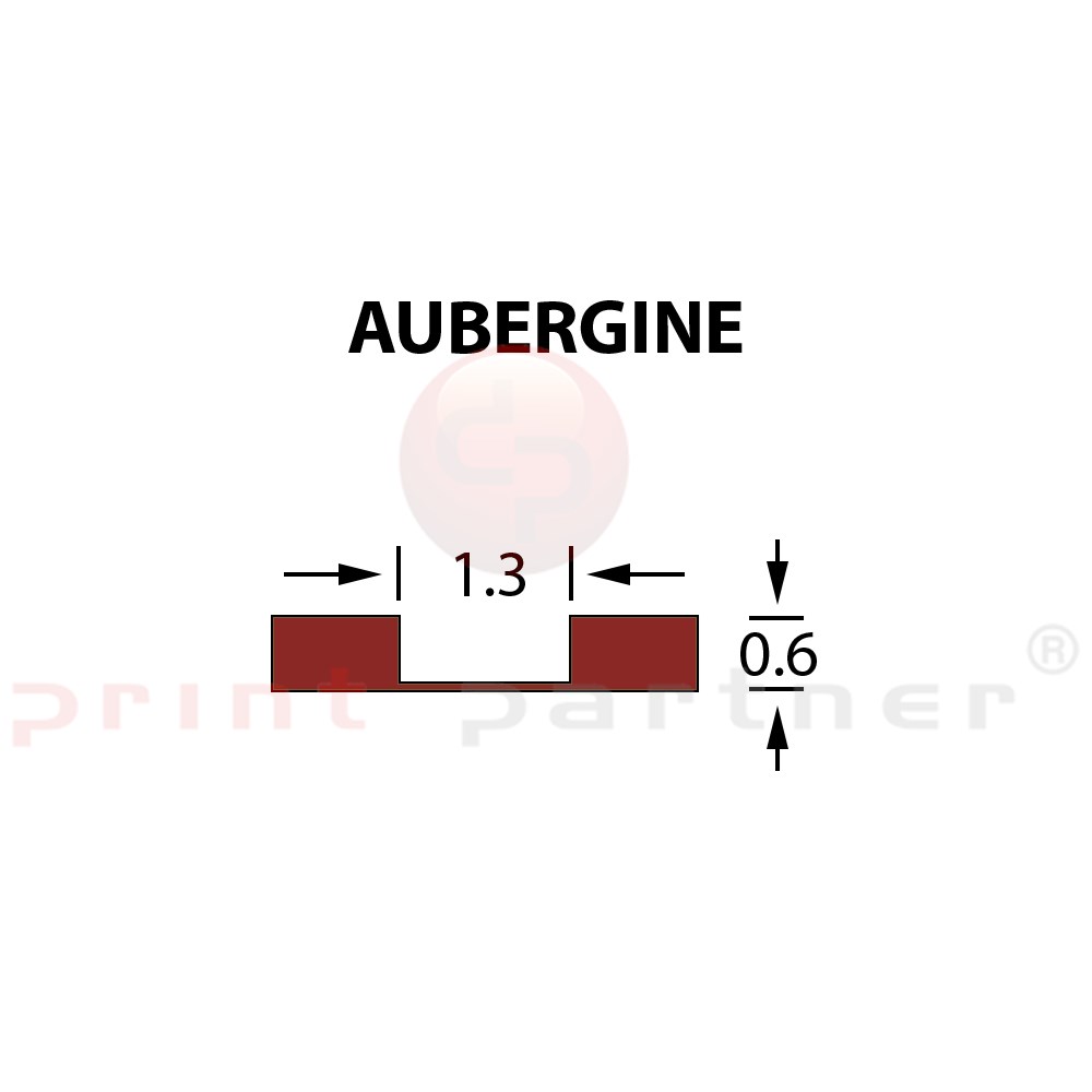 Rillzurichtung Micro 1,3x0,60mm AUBERGINE -25m