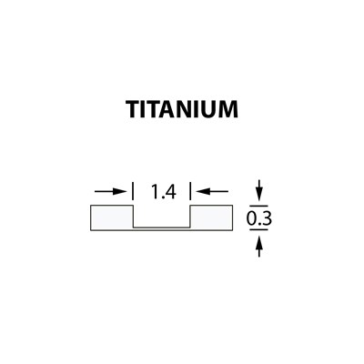 Rillzurichtung Micro 1,4x0,30mm TITANIUM -25m