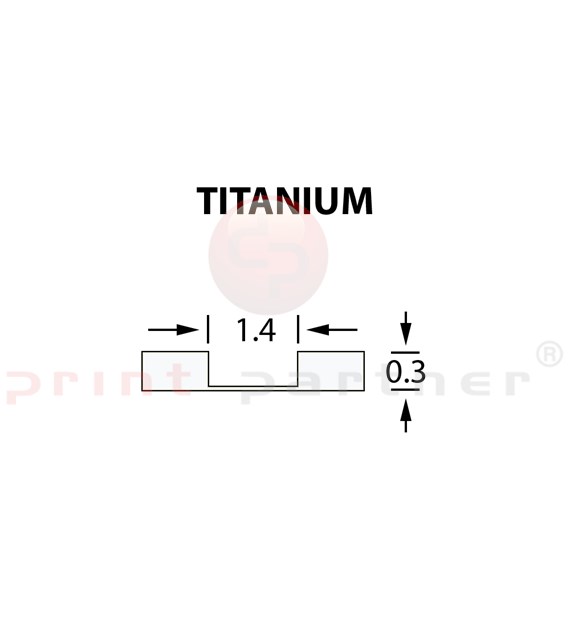 Rillzurichtung Micro 1,4x0,30mm TITANIUM -25m