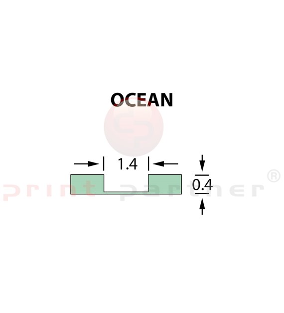 Kanalik Micro Crease 1,4x0,40mm OCEAN -25m