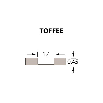 Kanalik Micro Crease 1,4x0,45mm TOFFEE -25m