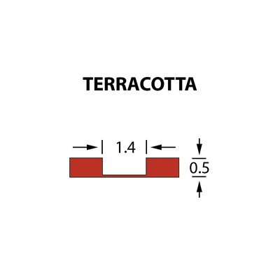Micro Crease Matrix 1,4x0,50mm TERRACOTTA -25m