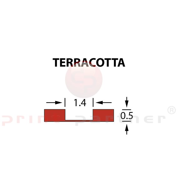 Rillzurichtung Micro 1,4x0,50mm TERRACOTTA -25m
