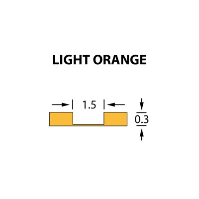 Kanalik Micro Crease 1,5x0,30mm LIGHT ORANGE -25m