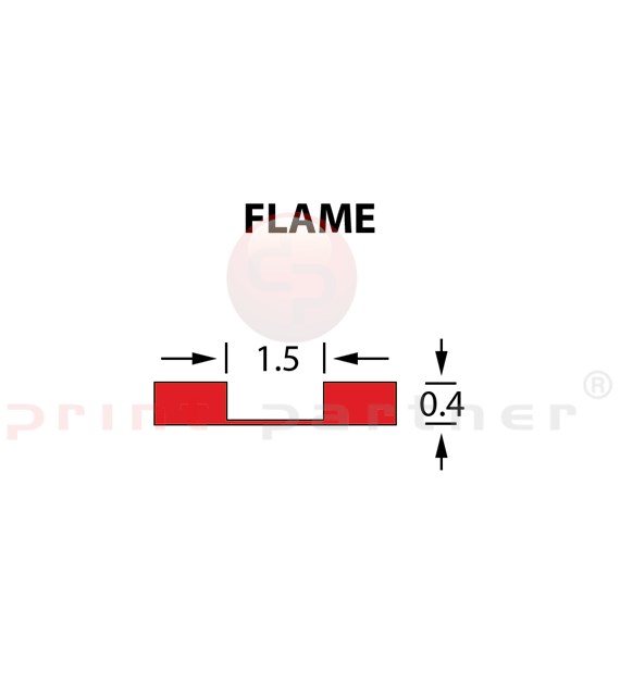 Rillzurichtung Micro 1,5x0,40mm FLAME -25m