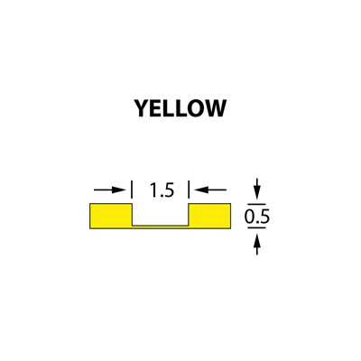 Micro Crease Matrix 1,5x0,50mm YELLOW -25m