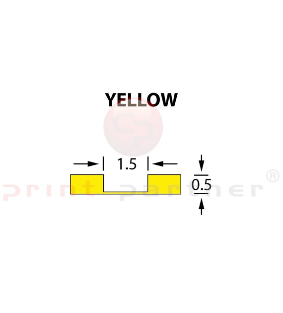 Kanalik Micro Crease 1,5x0,50mm YELLOW -25m