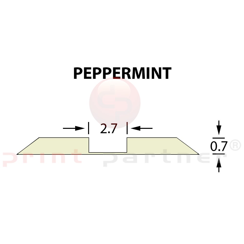 Стандартний бігувальний канал Ultracrease Linear Crease 2,7x0,70мм PEPPERMINT -25м