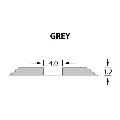 Стандартний бігувальний канал Ultracrease Linear Crease 4,0x1,20мм GREY -14,7м