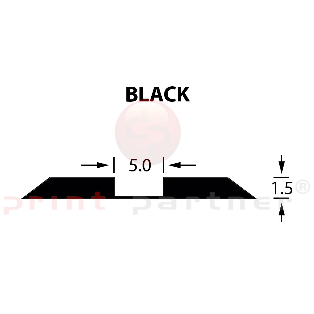 Стандартний бігувальний канал Ultracrease Linear Crease 5,0x1,50мм BLACK -14,7м