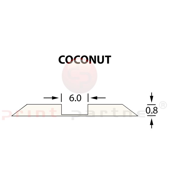 Стандартний бігувальний канал Ultracrease Linear Crease 6,0x0,80мм COCONUT -14,7м
