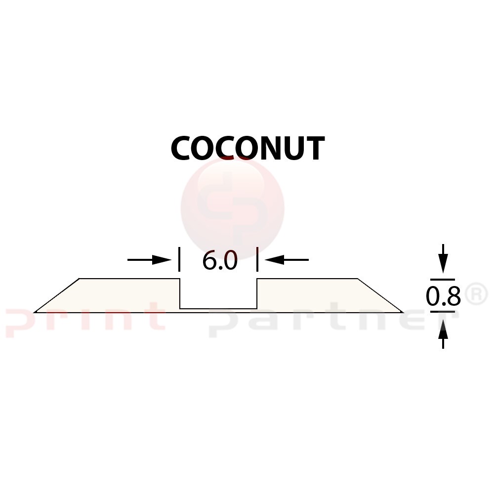Ultracrease Linear Crease Matrix 6,0x0,80mm COCONUT -14,7m