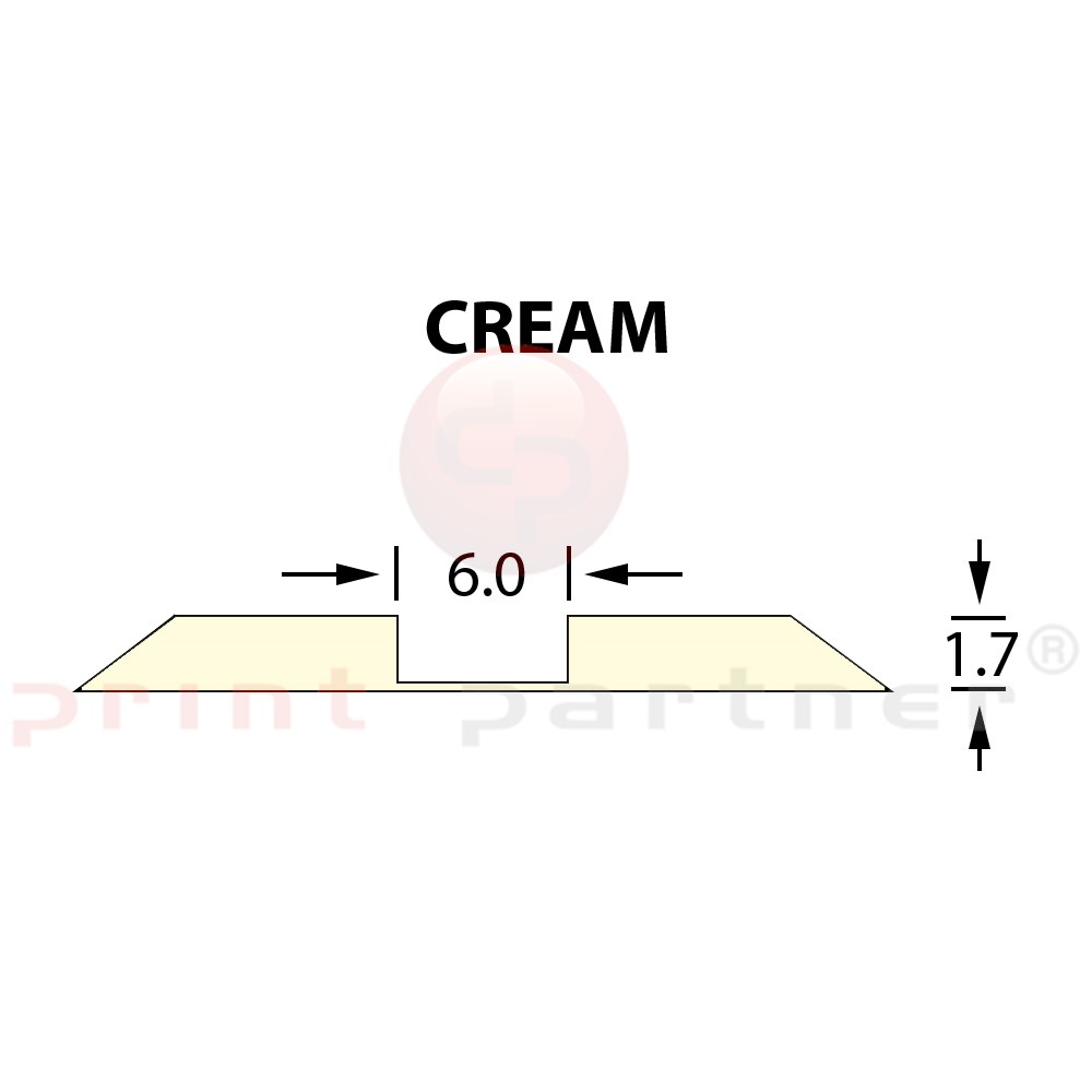 Kanalik standardowy Ultracrease Linear Crease 6,0x1,70mm CREAM -14,7m