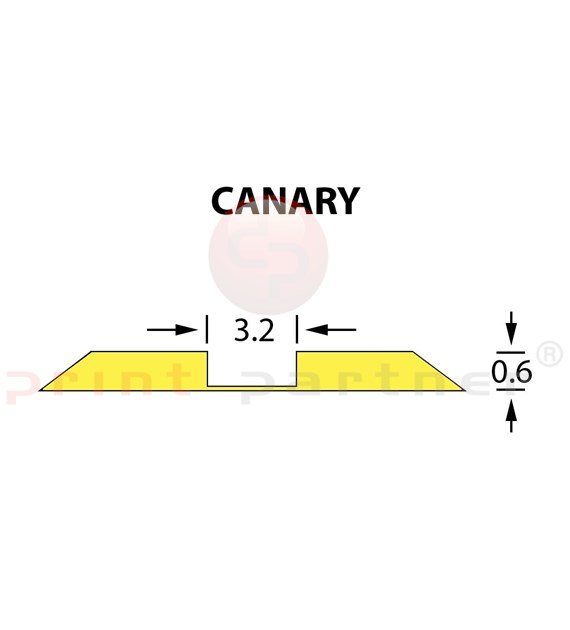 Стандартний бігувальний канал Ultracrease Linear Crease 3,2x0,60мм CANARY -14,7м