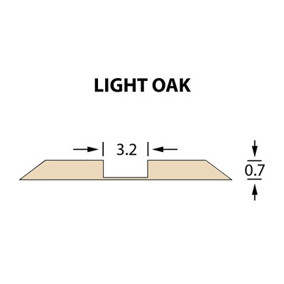Kanalik standardowy Ultracrease Linear Crease 3,2x0,70mm LIGHT OAK -14,7m